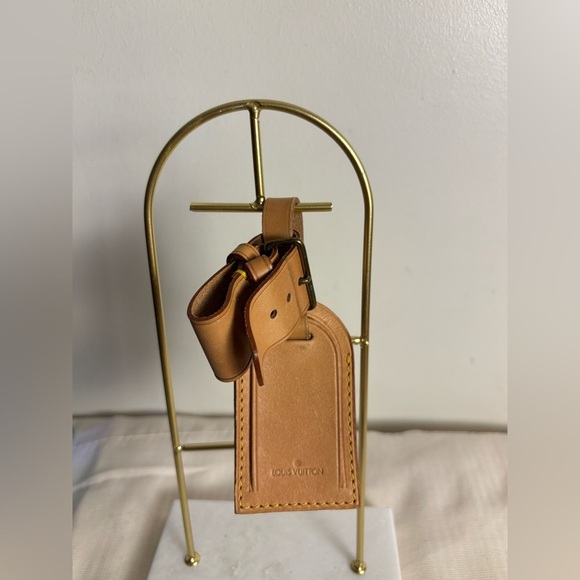 Louis Vuitton Tan Leather Luggage Tag - Picture 2 of 7